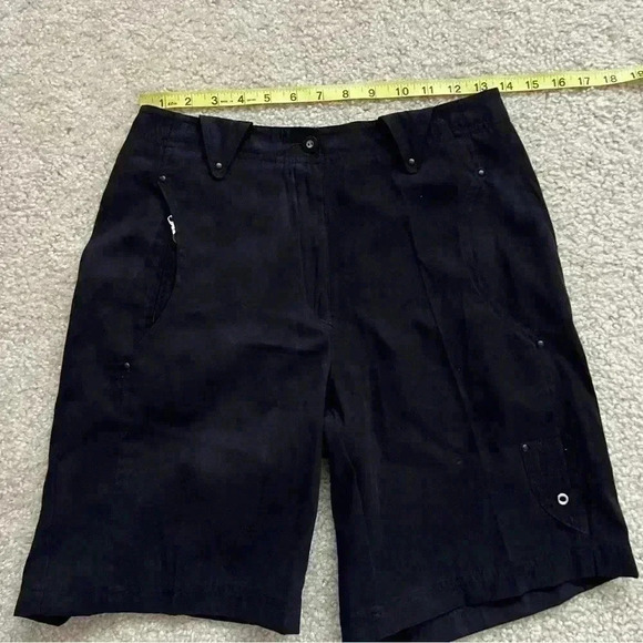 Jamie Sadock Women’s High Rise Black Polyester Black Shorts 8.5” Inseam Size 2 - Picture 13 of 16
